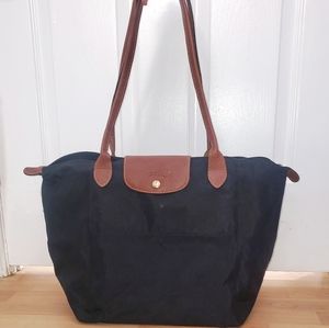Longchamp large le pliage tote black